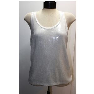 🌎CHAN LUU~ white Sequin tank top (S)